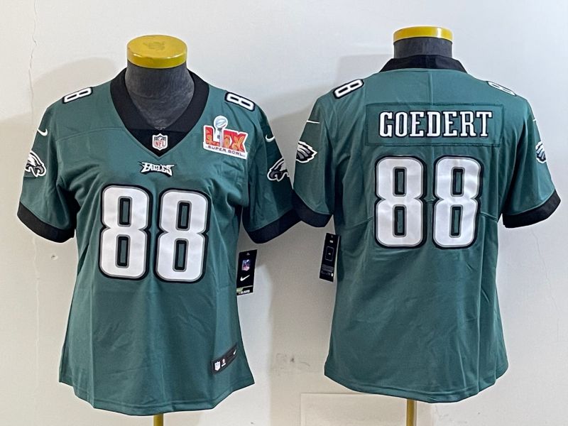 Youth Philadelphia Eagles #88 Goedert Green 2025 Nike Vapor Limited NFL Jersey style 2